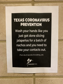 Texas humor  spotted in the men restroom