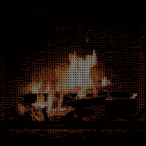 Text art fireplace 