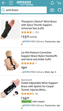 Thanks Amazon the second one will really help my carpel tunnel
