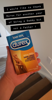 Thanks Durex Oh and Happy Fathers Day