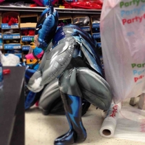 Thanks Party City I always wanted a life size balloon of Batman taking a shit