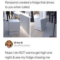 That fridge best stay where it is