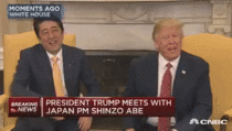 That Reaction from Japans PM after shaking handsphoto-op with Trump