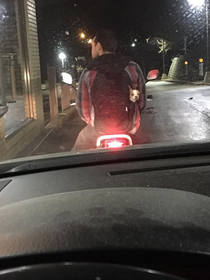 That time I was at the McDonalds drive through and got side eyed by a dog in a backpack