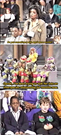 That time the TMNT were on Oprah Only the s