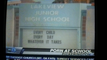 Thats an unfortunate school sign for this news story