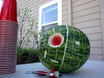 Thats no moonits a watermelon