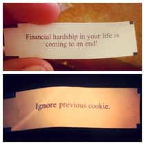Thats what happens when you eat a second fortune cookie