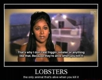 Thats why I dont eat lobster as well