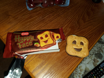 The actual cookie is less creepy Either way they were delicious