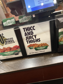 The advertisement at my local Wing Stop