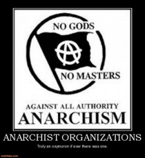 The anarchist rebels against capitalism