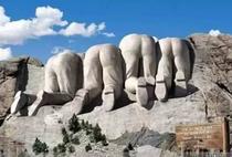 The back side of Mount Rushmore