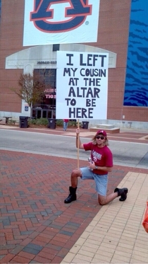 The Bama fans have already started showing up for the big game