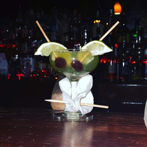 The bar where I work made a Baby Yoda cocktail last night