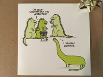 The birthday card I received from my vegetarian brother