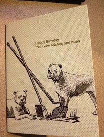 The birthday card my family sent me