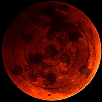 The Blood Moon as seen over Japan