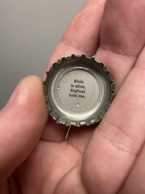 The bottle cap from my drink