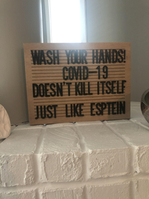 The boyfriend had a little fun with our letter board apparently