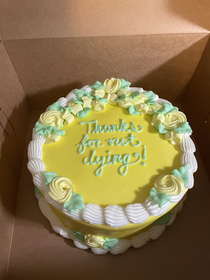 The cake I got for my wife after her surgery today