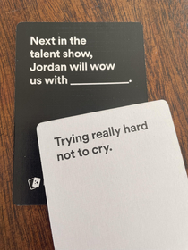 The card my sweet mother played in Cards Against Humanity