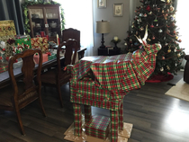 The Christmas Moose contains  gifts for my wife Head is a bit small but it was all for fun anyhow 