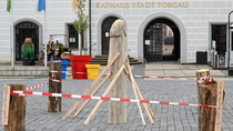 The city of Torgau in Germany erected this asparagus sculpture