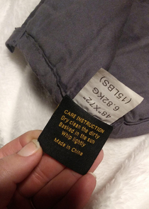 The cleaning instructions on my blanket are almost poetic 