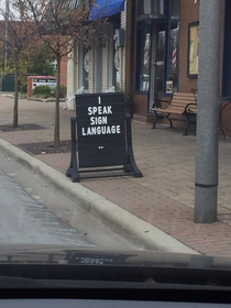 The coffee shop around the corner is always cracking jokes