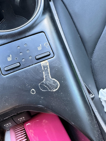 The coffee stain in my friends car