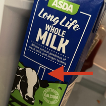 The cow on this milk carton is HIGH AF