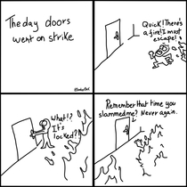 The day doors went on strike 