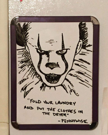 The dry erase board I assign chores to our young daughters on