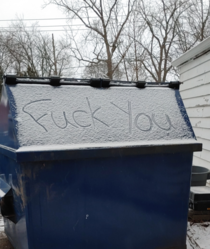 The dumpster  my work today