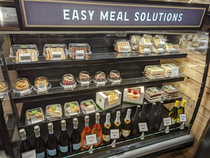 The Easy Meal Solutions section is filled with nothing but cake and wine