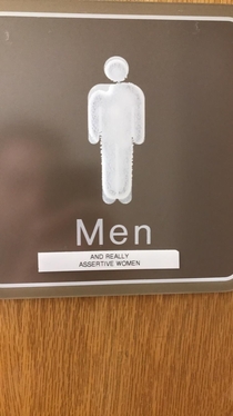 The employee bathroom sign at my work