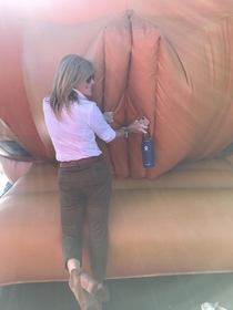 The entrance to this bounce house displayed by my mother