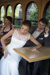 The exact moment my sister did a face plant at my wedding