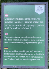 The fish are not allowed to smoke