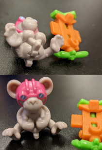 The flying Penis Chimp from my daughters Kinder Surprise