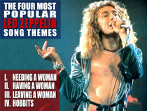The four most popular LED Zeppelin song thwmes