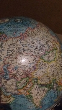The globe in my local Chinese food restaurant is a little dated