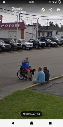 The Google Street View car caught a very important lecture in my city