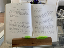 The guest book at our Airbnb