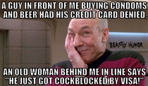 The guy in the checkout line ahead of me was buying condoms