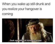 The hangover is coming