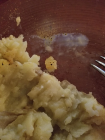 The happiest potato ever to be mashed