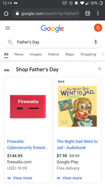 The heck is up with Googles view of dads Apparently were all criminals that desperately need better cybersecurity