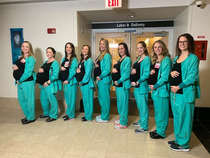 The hospital nurses basketball team